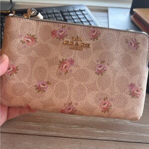Coach Floral Pink Wristlet